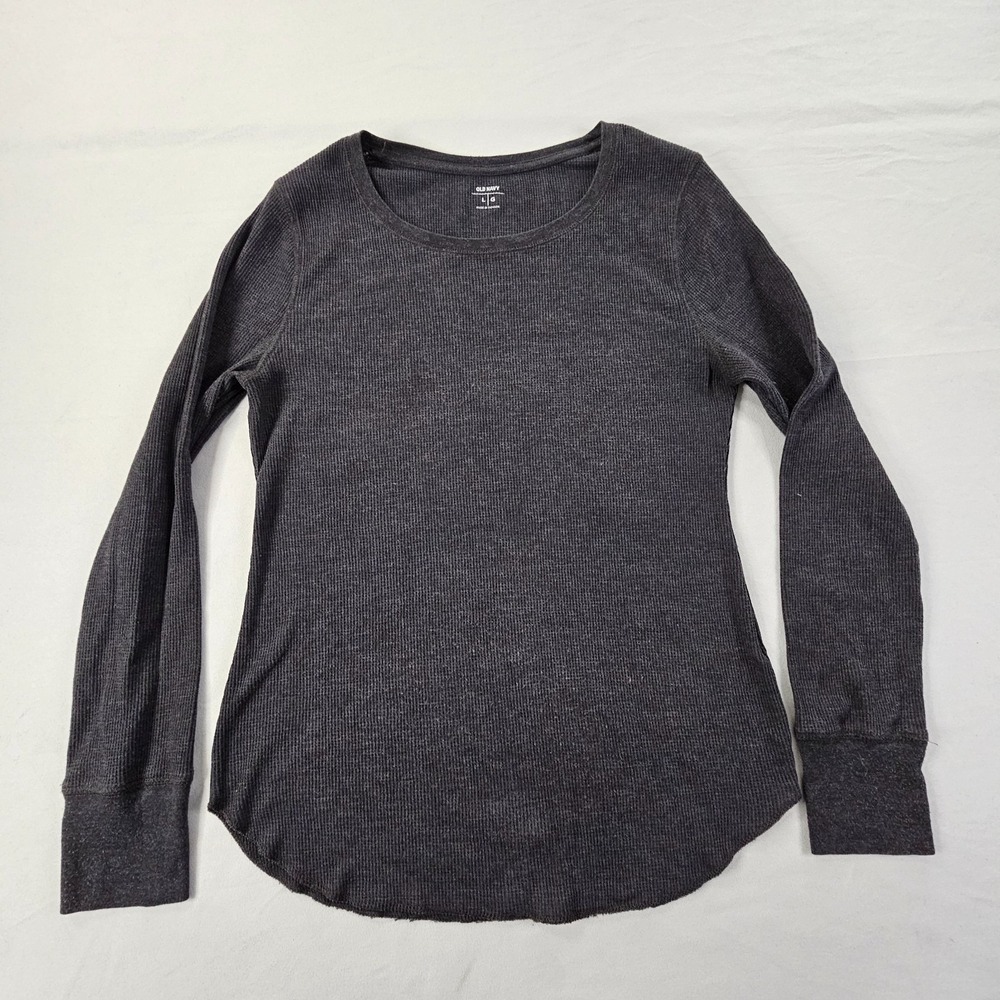 Old Navy Gray Long Sleeve Thermal T-Shirt Women's L